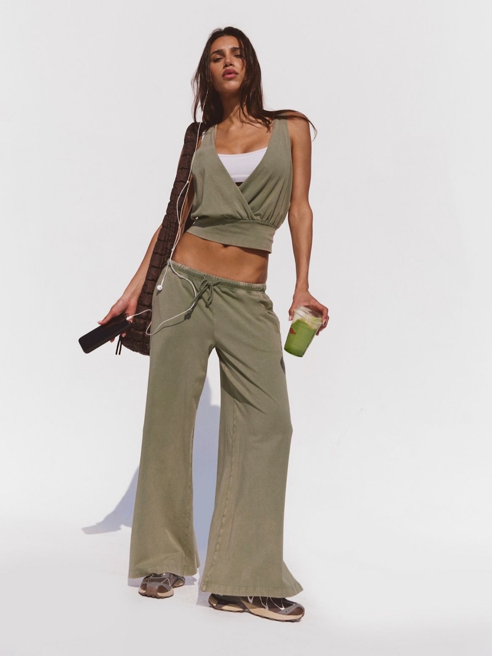 NWOT Free People Hot Shot V-Neck Set